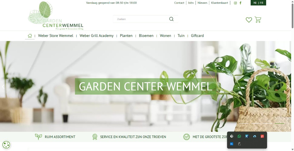 Garden Center Wemmel website homepage